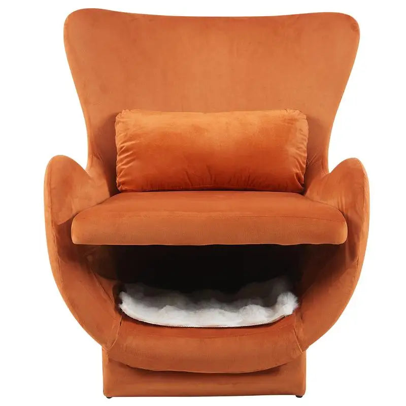 Modern Velvet 2-in-1 Pet-Friendly Lounge Chair