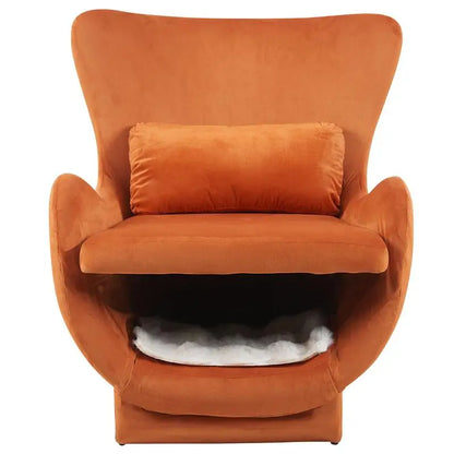 Modern Velvet 2-in-1 Pet-Friendly Lounge Chair